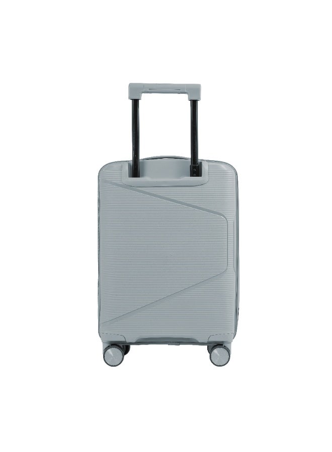 ايجل اكسبريس شنطة سفر Eagle Express Cruiser Elite مقاس 20 بوصة – هجين من البولي بروبيلين (PP) والنايلون، قطعة واحدة، لون فضي، ضمان سنة واحدة - Image 3